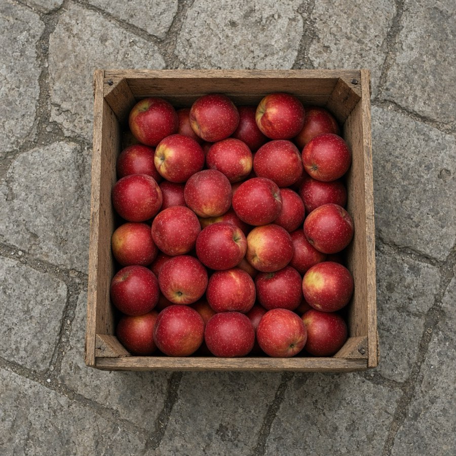 Holzkiste mit Gemüse
